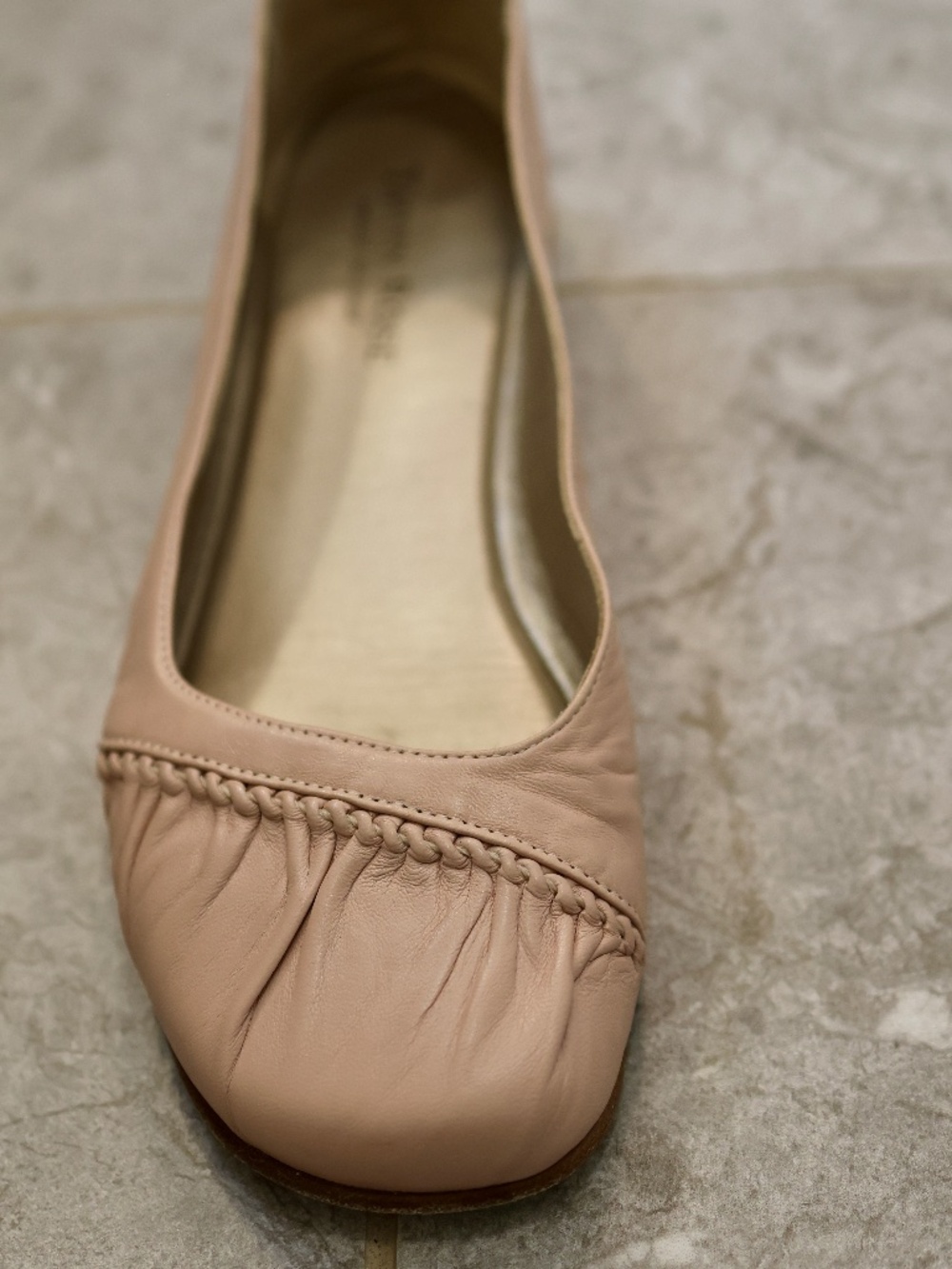 Taryn Rose Brina leather flats size 37 carnation pink